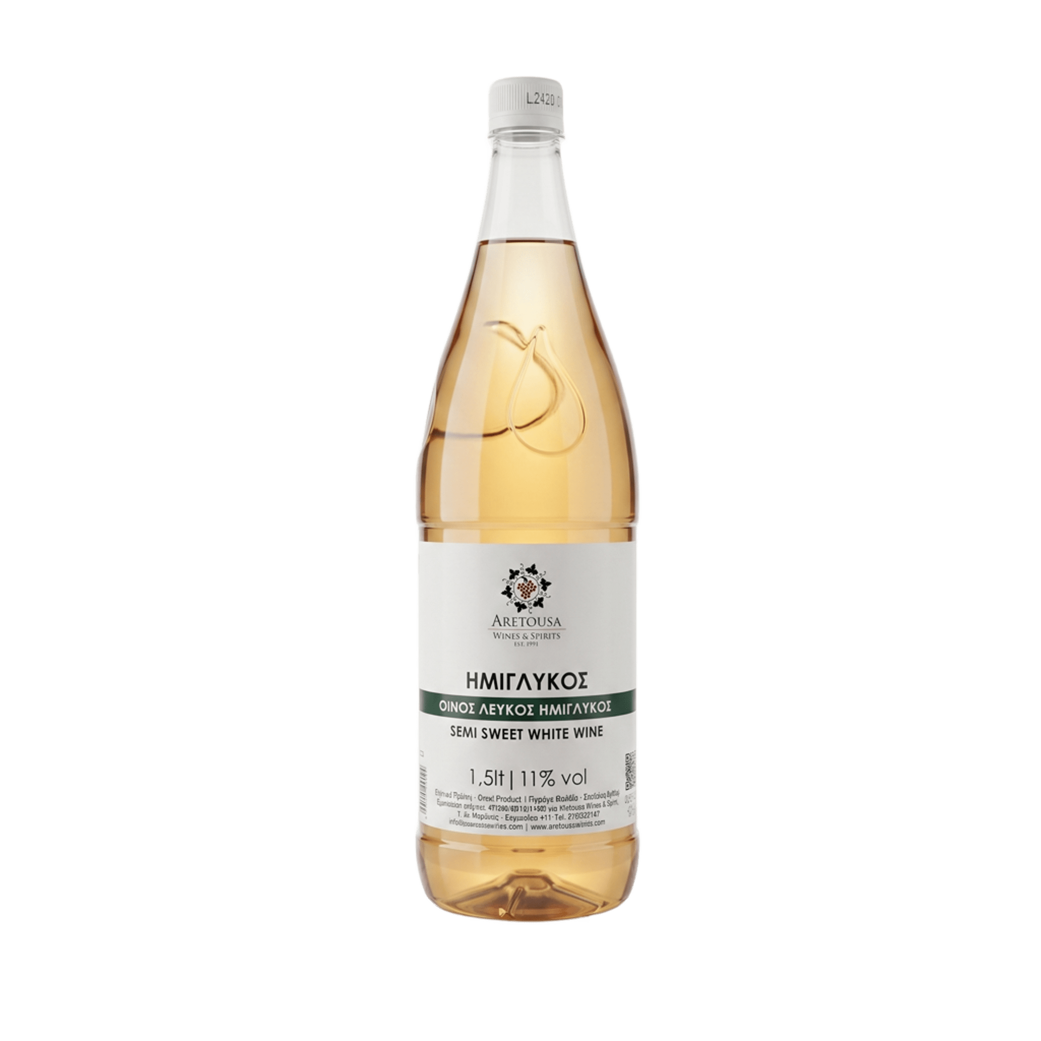 SEMI SWEET WHITE WINE  PET 1.5 Lt